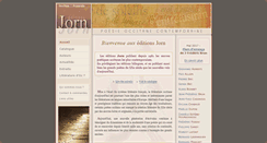 Desktop Screenshot of editions-jorn.com